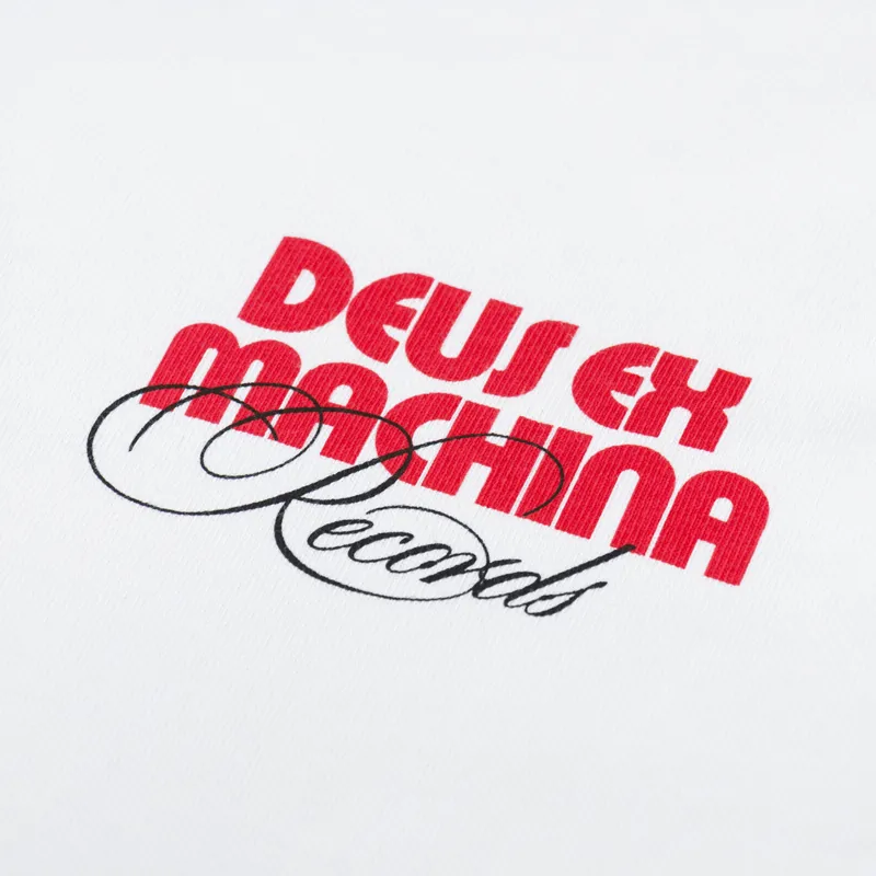 Deus Ex Machina Womens Caution T Shirt Vintage White-5