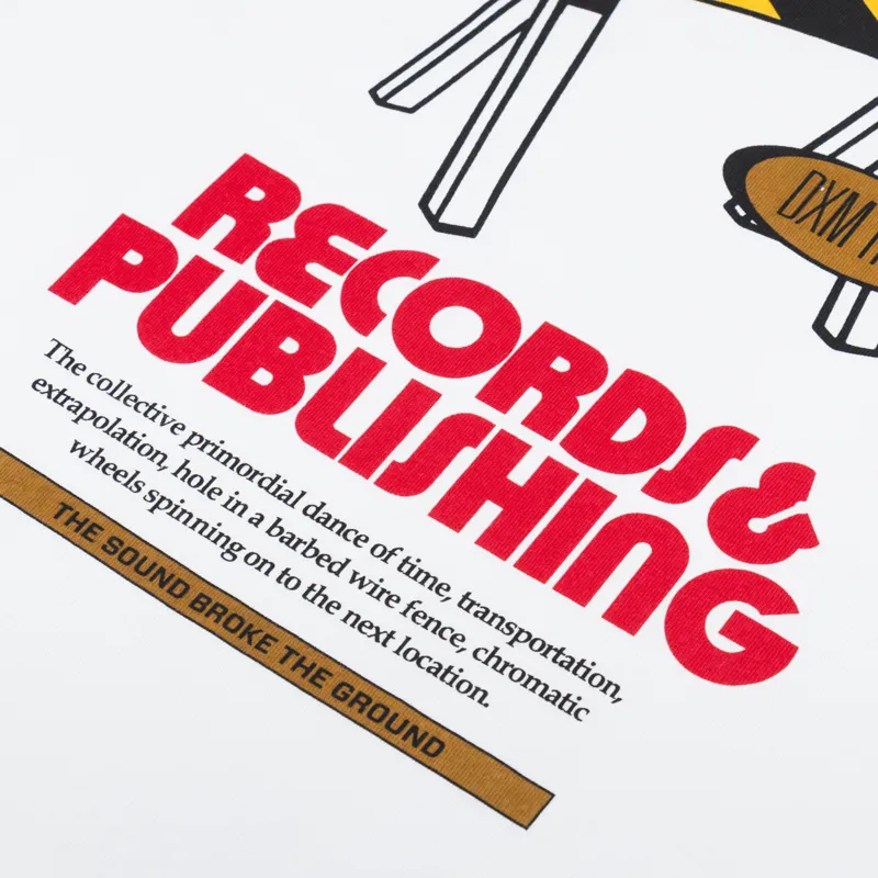 Deus Ex Machina Womens Caution T Shirt Vintage White-4