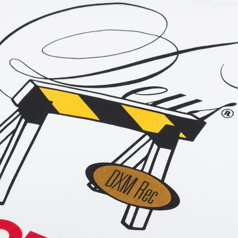 Deus Ex Machina Womens Caution T Shirt Vintage White-6