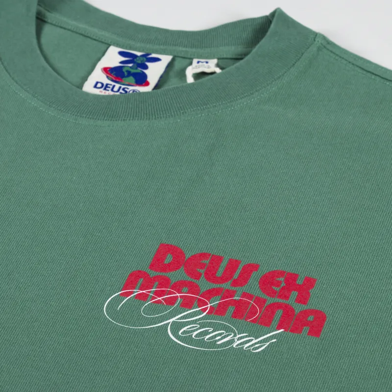 Deus Ex Machina Caution T Shirt Work Green-5