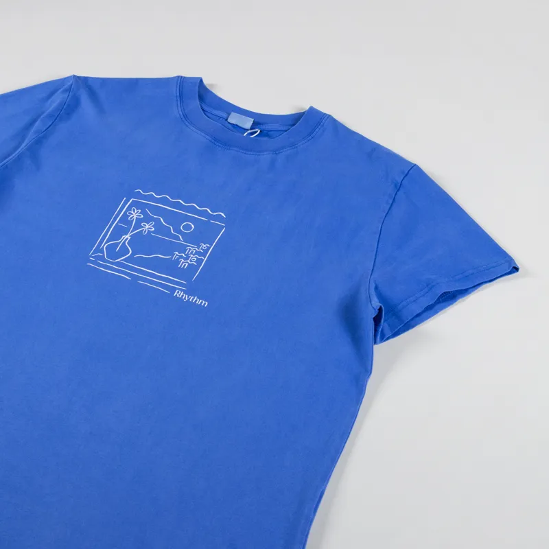 Rhythm Womens Views Band T Shirt Blue-5