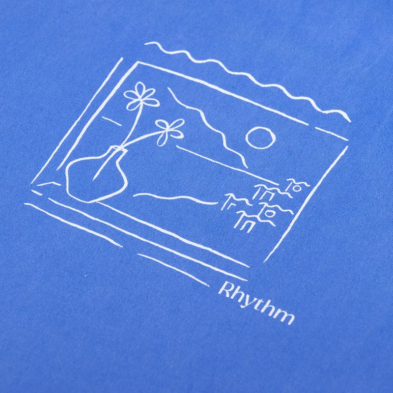 Rhythm Womens Views Band T Shirt Blue-6