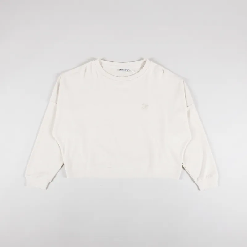 Rhythm Womens Reverse Terry Slouch Fleece Natural