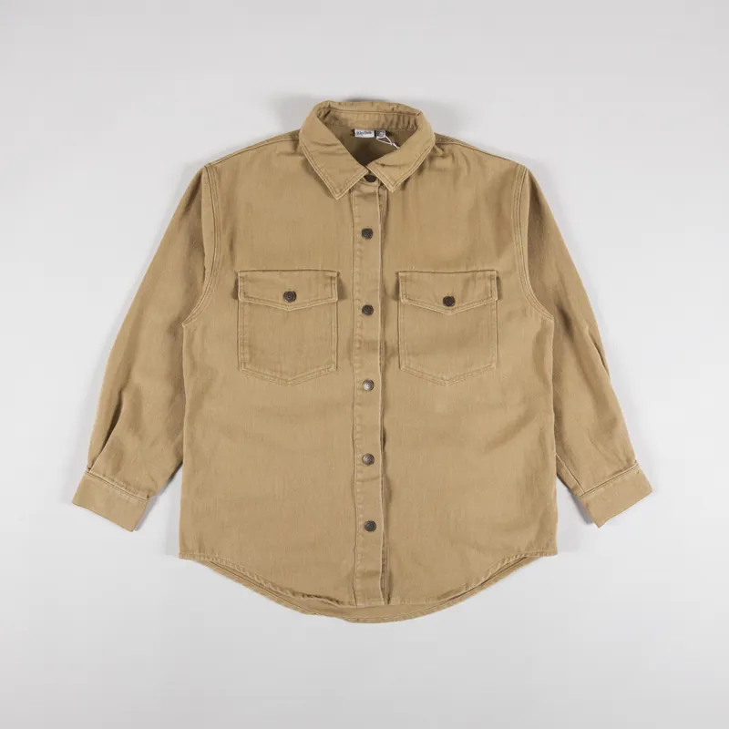 Rhythm Womens Claude Drill Shacket Caramel