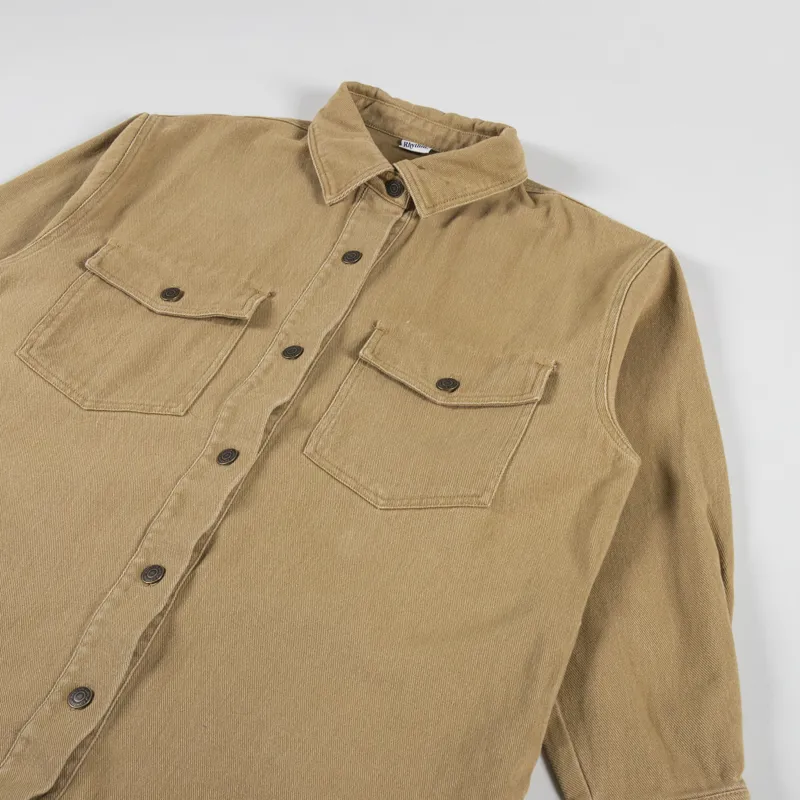 Rhythm Womens Claude Drill Shacket Caramel-6