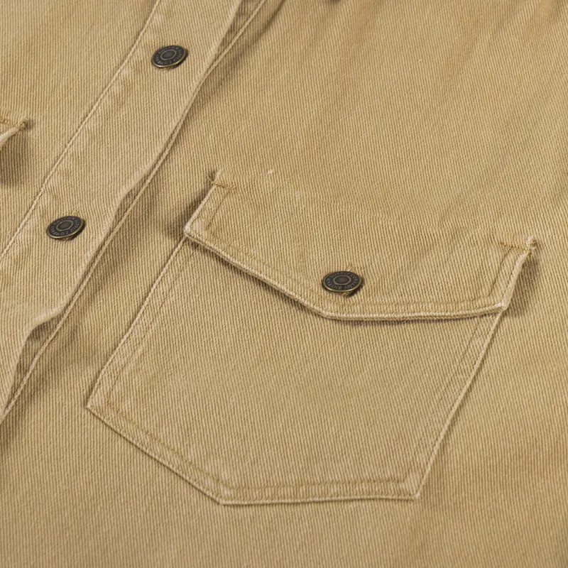 Rhythm Womens Claude Drill Shacket Caramel-8