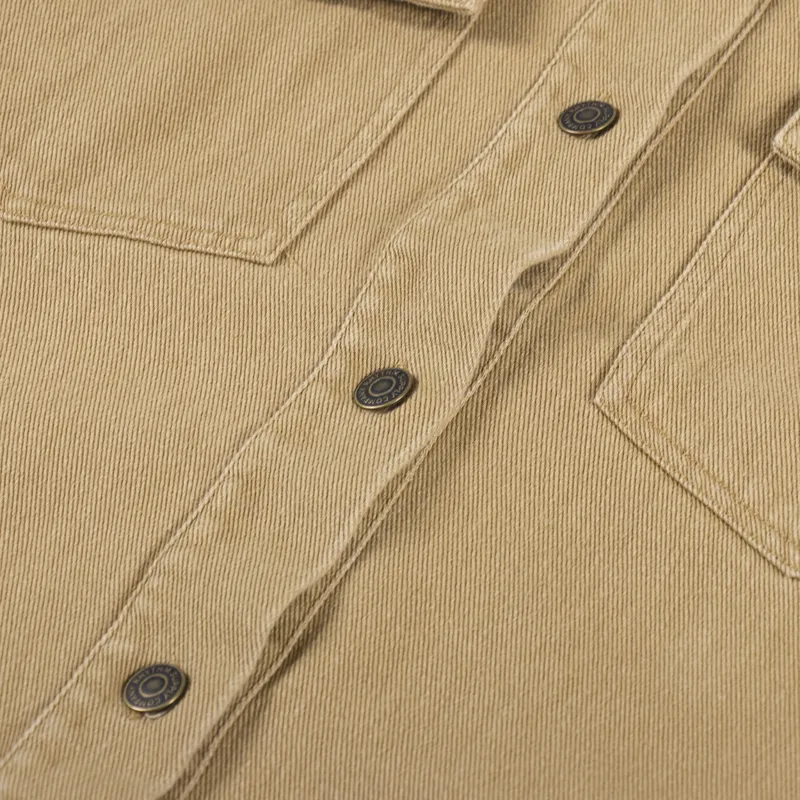 Rhythm Womens Claude Drill Shacket Caramel-9