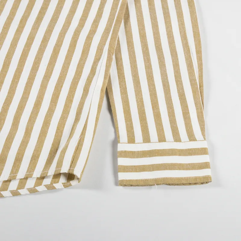 Rhythm Womens Goodtimes Stripe Long Sleeve Shirt Camel-10