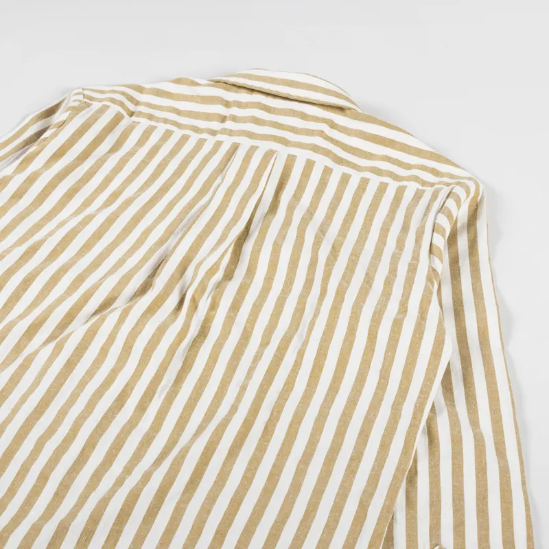 Rhythm Womens Goodtimes Stripe Long Sleeve Shirt Camel-8