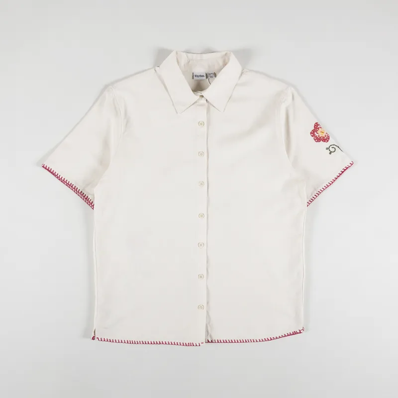 Rhythm Womens Reflection Short Sleeve Shirt Natural