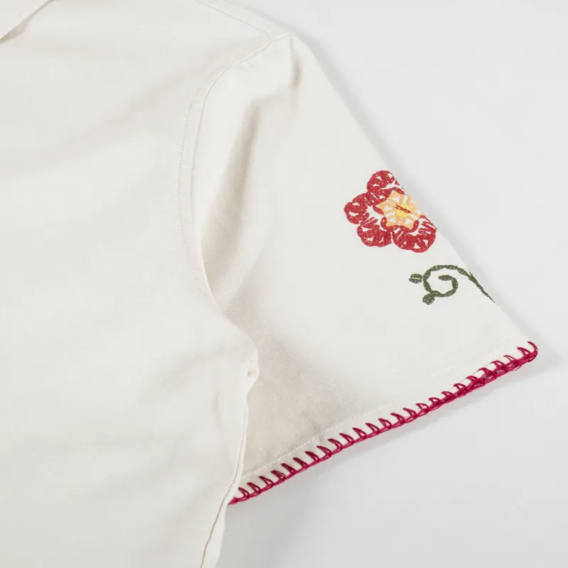 Rhythm Womens Reflection Short Sleeve Shirt Natural-9