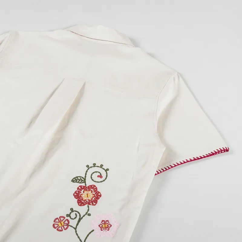 Rhythm Womens Reflection Short Sleeve Shirt Natural-7