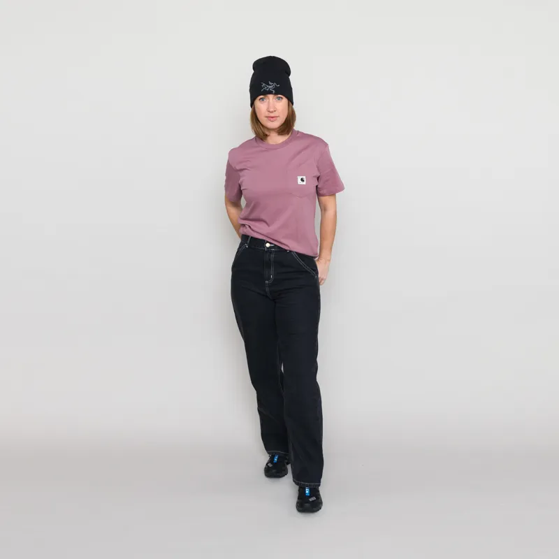 Carhartt WIP Womens Simple Pant Black Stone Washed Norco Black-1