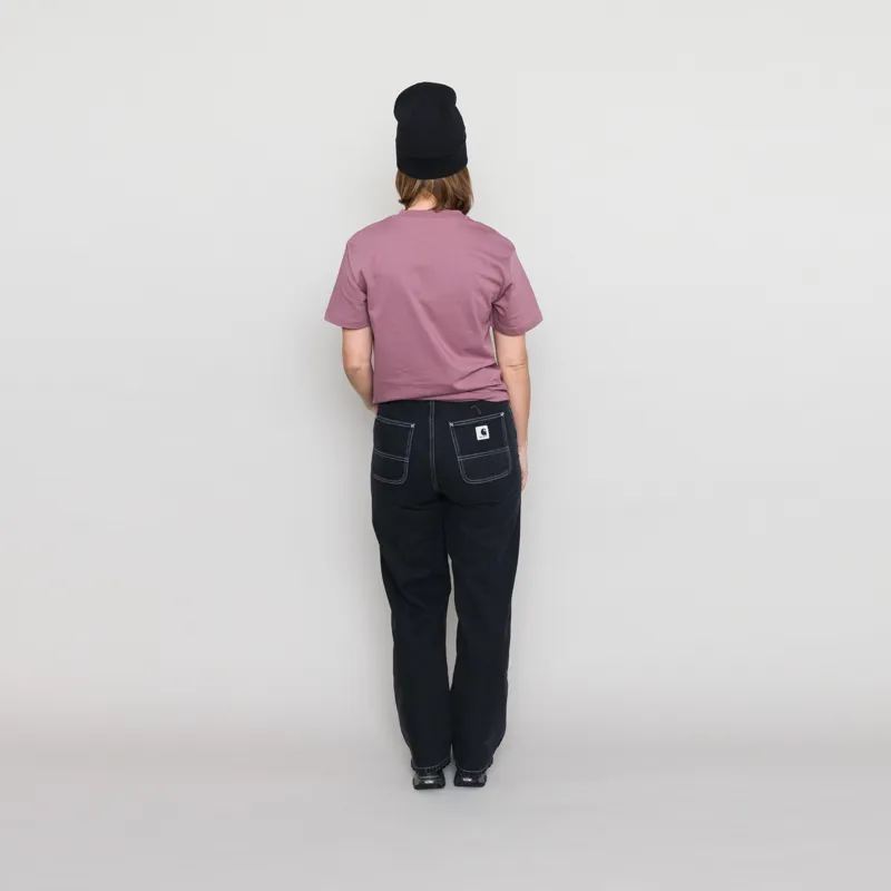 Carhartt WIP Womens Simple Pant Black Stone Washed Norco Black-3