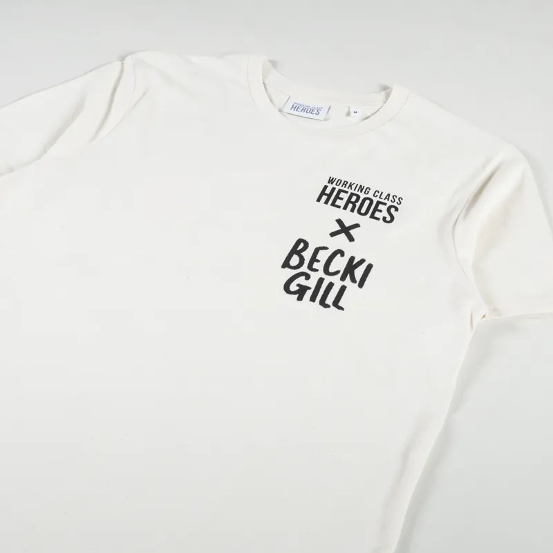 Working Class Heroes X Becki Gill Regular Fit T Shirt Natural-2