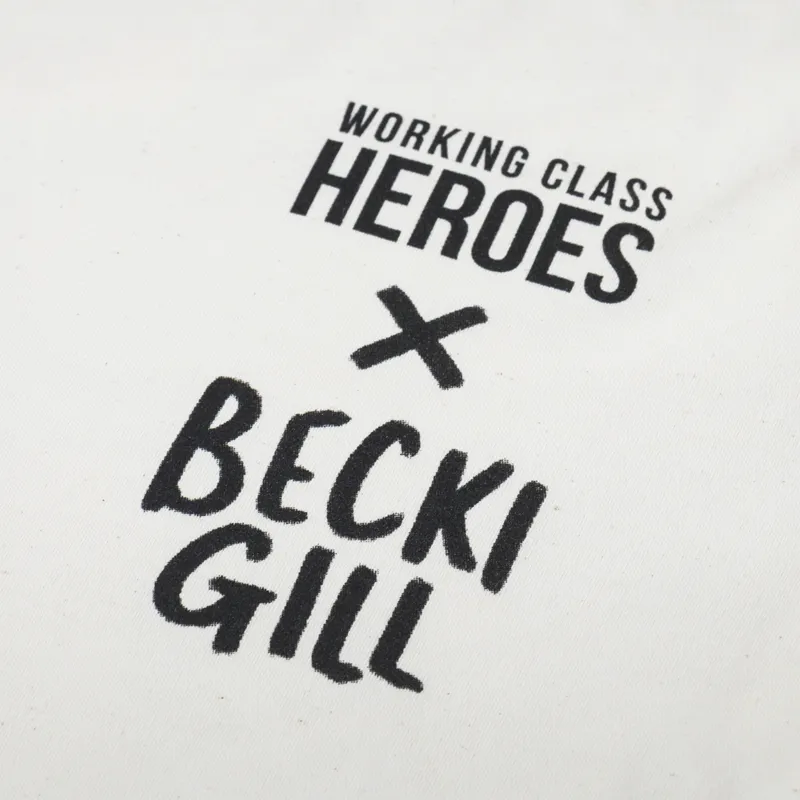 Working Class Heroes X Becki Gill Regular Fit T Shirt Natural-3