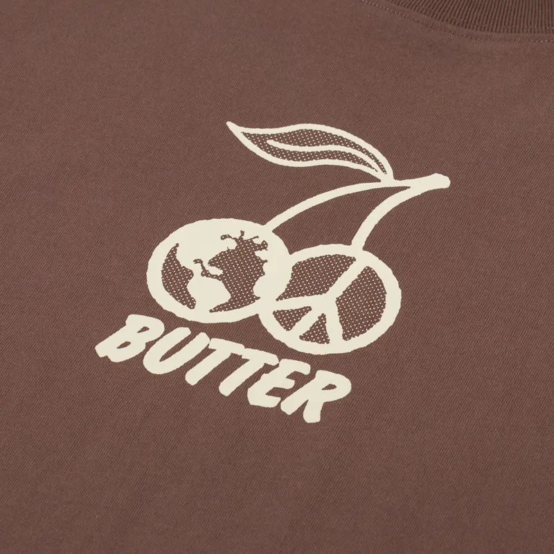 Butter Goods Cherry T Shirt Brown-2