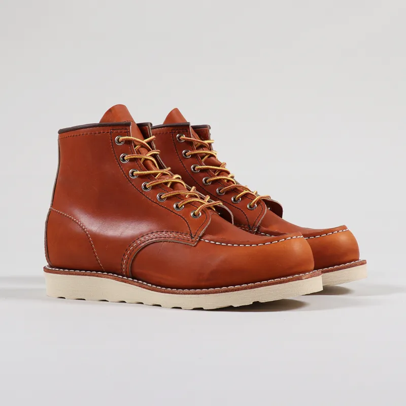 Red Wing Workwear Classic Moc Toe Leather Boots Oro-Legacy Brown