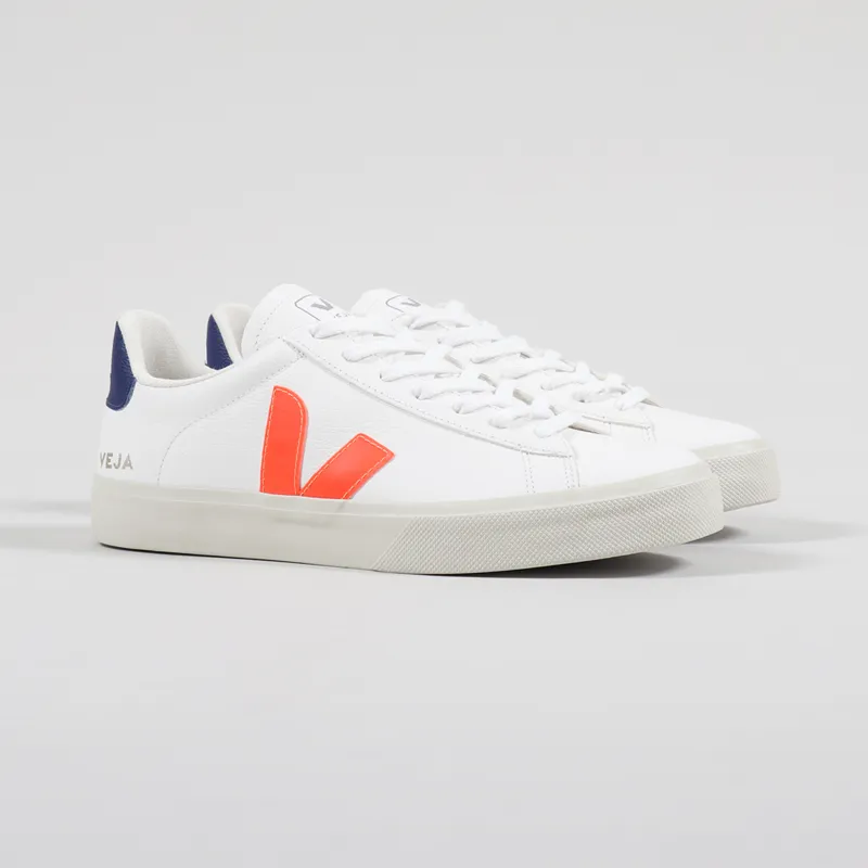 campo chromefree leather white orange