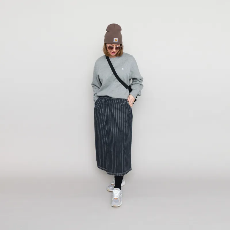 Carhartt WIP Womens Orlean Skirt Stripe Black White-3