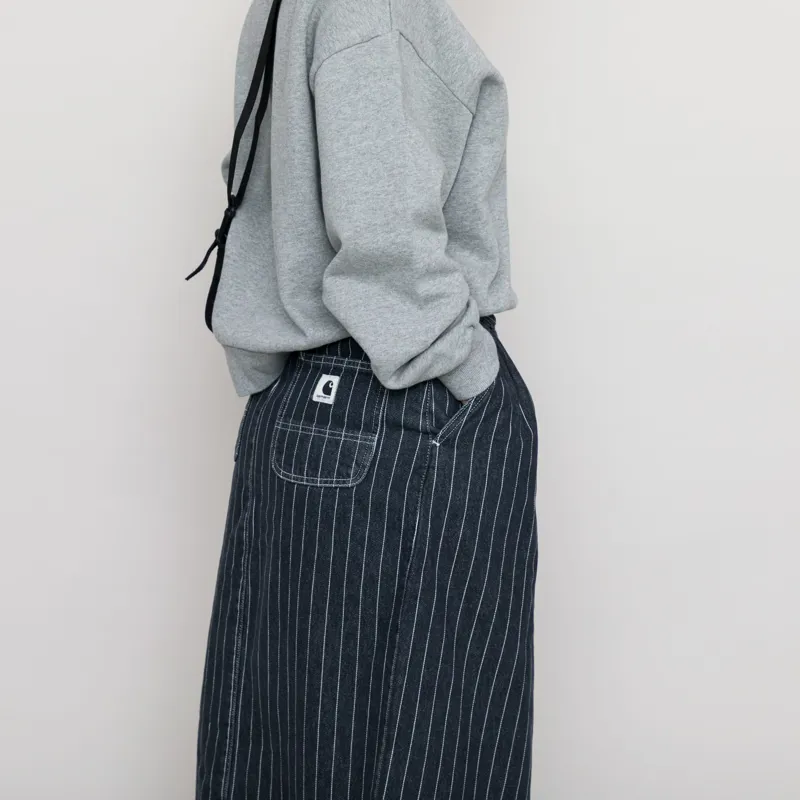 Carhartt WIP Womens Orlean Skirt Stripe Black White-2