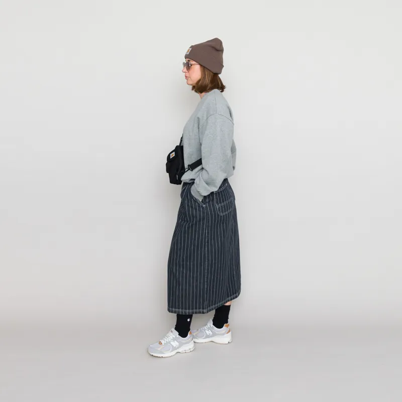 Carhartt WIP Womens Orlean Skirt Stripe Black White-4