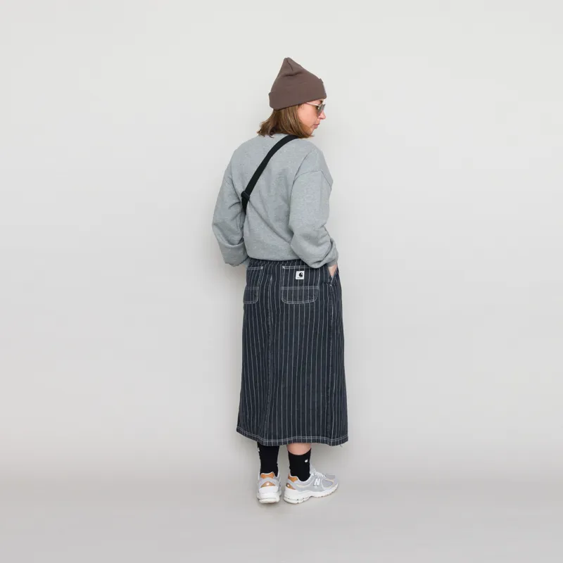 Carhartt WIP Womens Orlean Skirt Stripe Black White-5