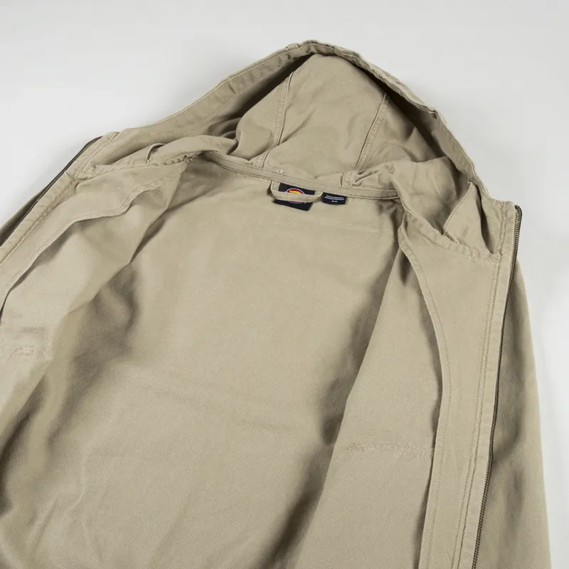Dickies Duck Canvas Unlined Hooded Jacket Desert Sand-4