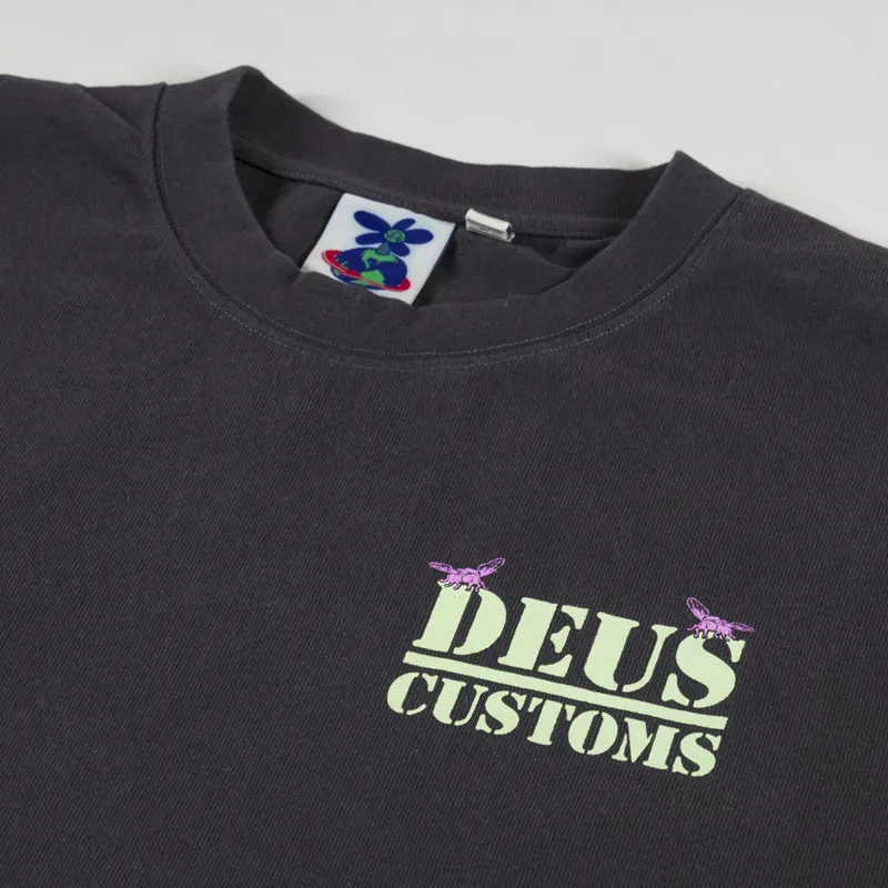 Deus Ex Machina Pub Nuisance T Shirt Anthracite-4