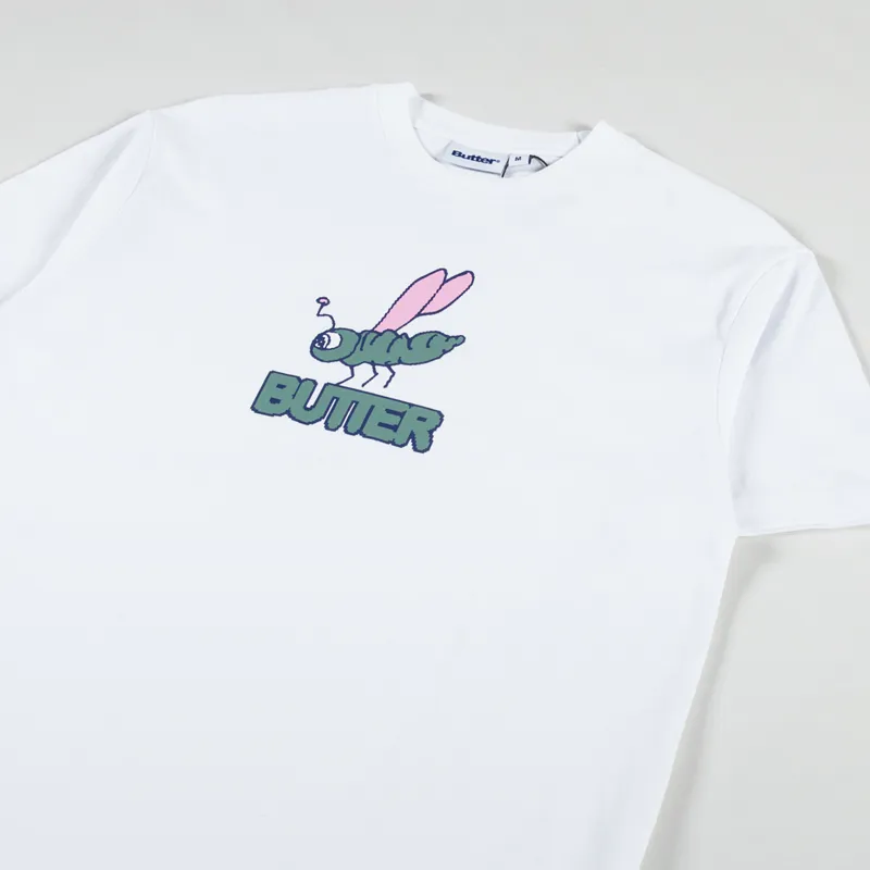 Butter Goods Dragonfly T Shirt White-1