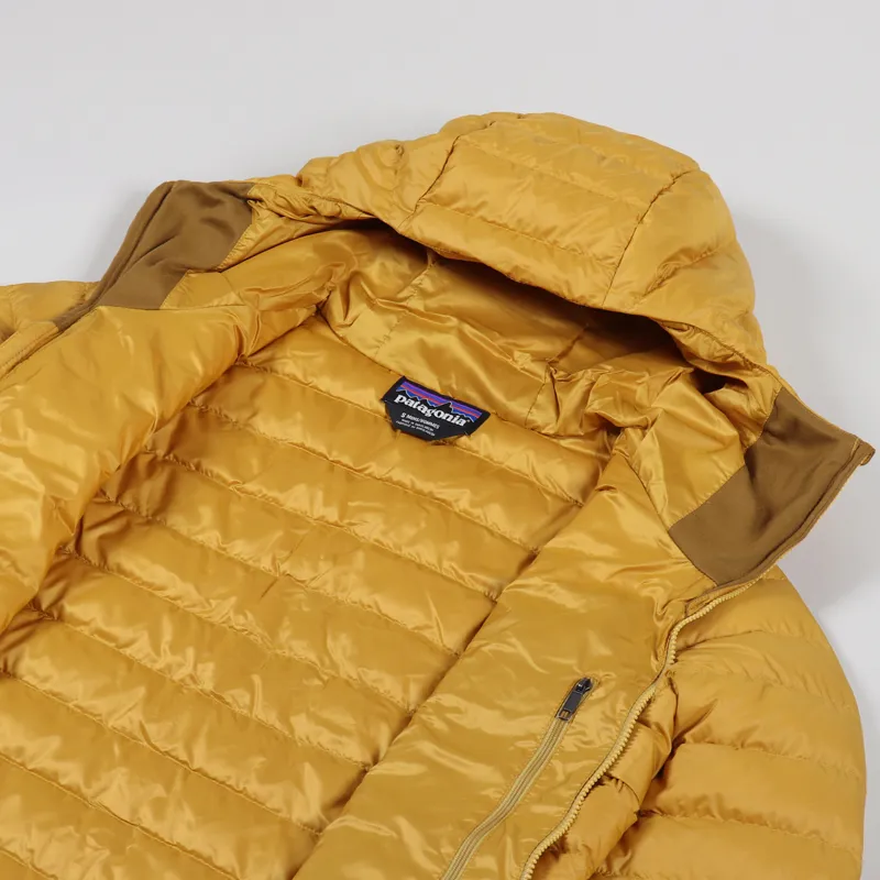 patagonia down sweater hoody yellow