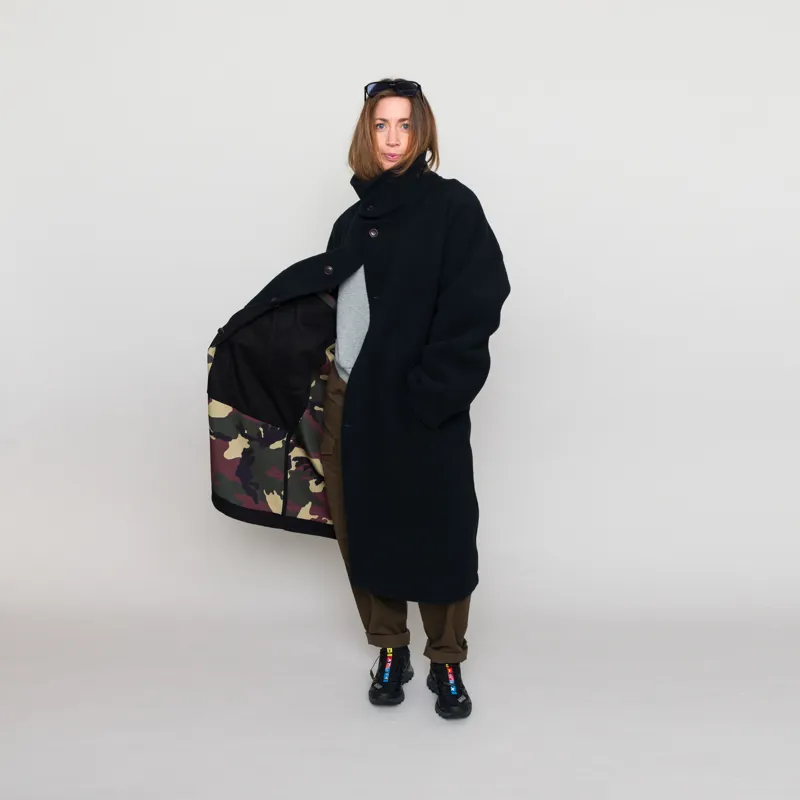 Girls of Dust Womens Army Trench Reversible Doppio Camo Navy-3