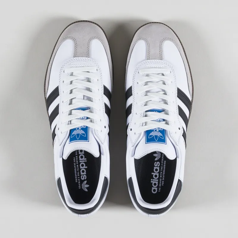 Adidas Samba ADV Shoes White Black Gum-4