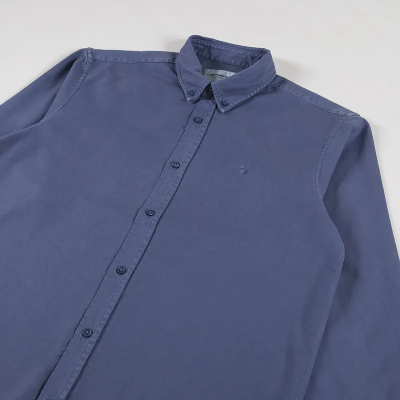 Carhartt WIP Long Sleeve Bolton Shirt Hudson Blue-2