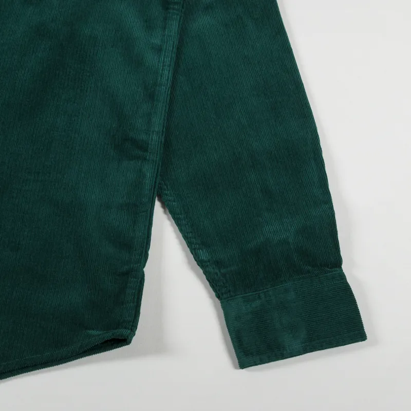 Carhartt WIP Long Sleeve Madison Fine Cord Shirt Chervil Black-5