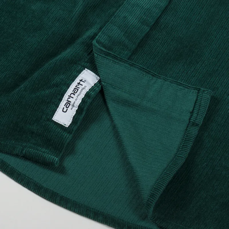 Carhartt WIP Long Sleeve Madison Fine Cord Shirt Chervil Black-7
