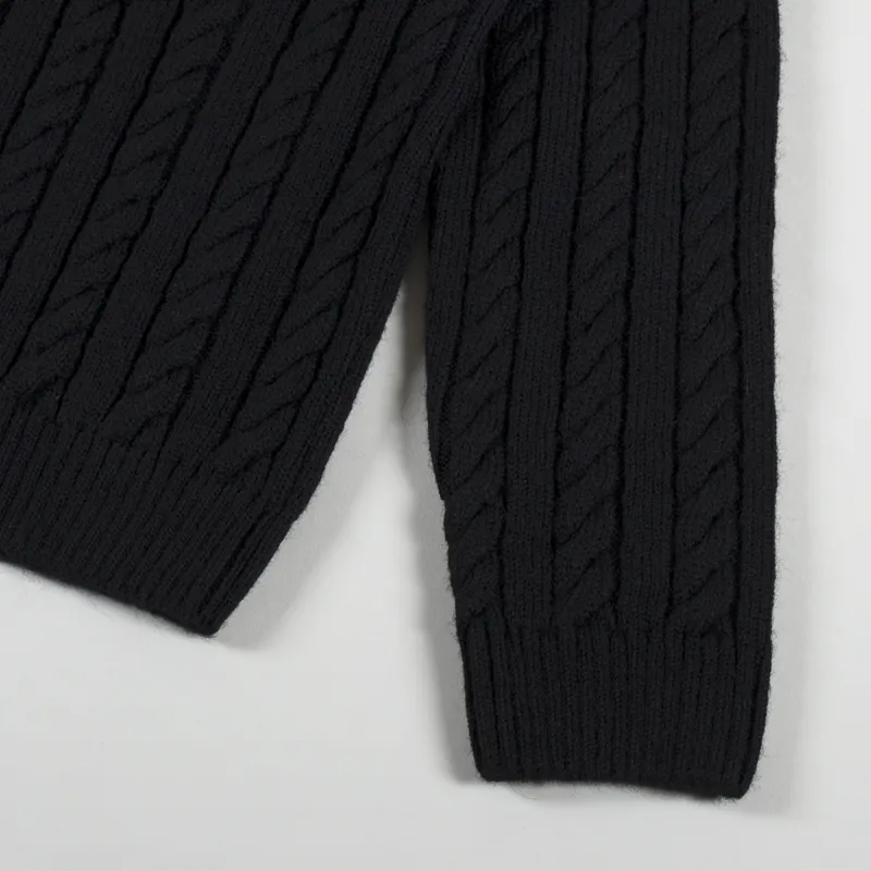 Edwin Twisted Crewneck Sweater Black-5