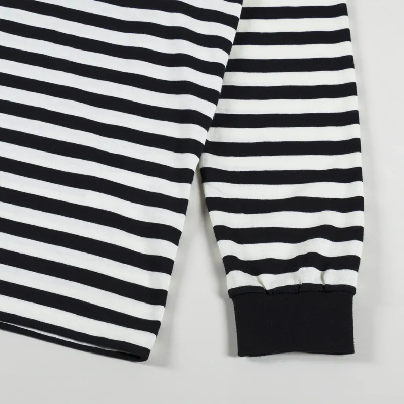 Edwin Basic Stripe T Shirt Black White-5