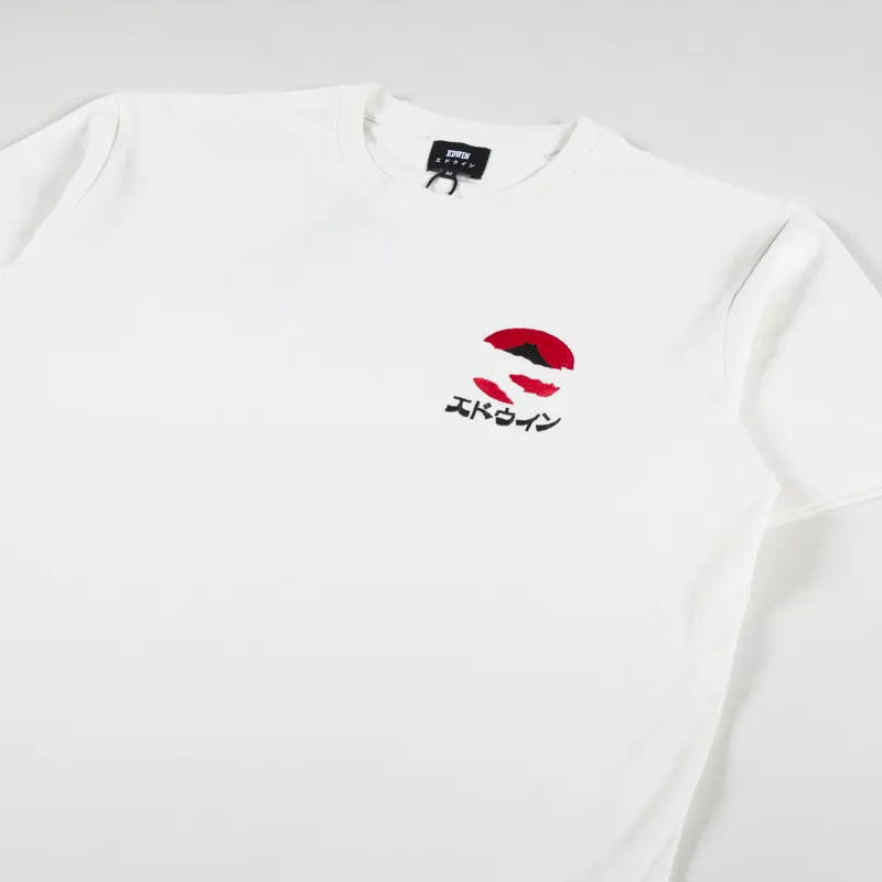 Edwin Kamifuji Chest T Shirt Whisper White-1