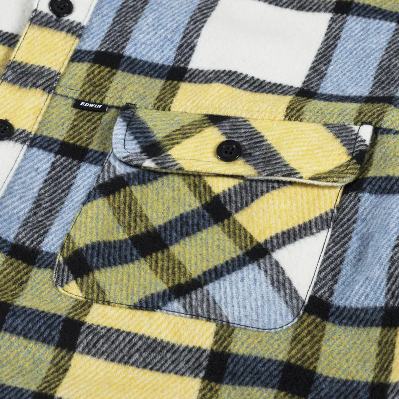 Edwin Jowen Overshirt Yellow Blue Black -7