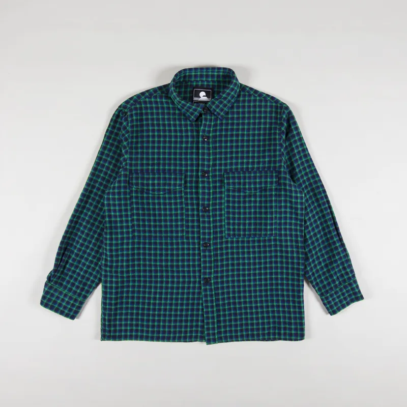 Edwin Big Shirt Navy Green