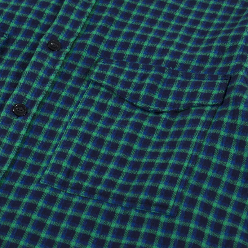 Edwin Big Shirt Navy Green-8