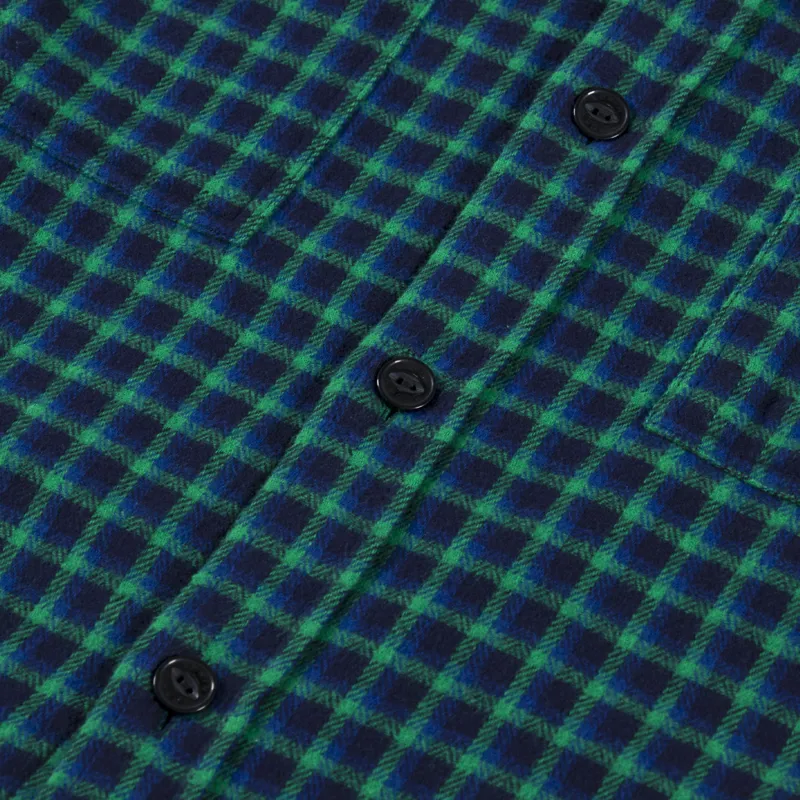 Edwin Big Shirt Navy Green-7