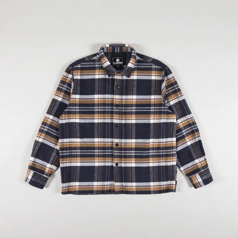 Edwin Sebastian Shirt Navy Brown