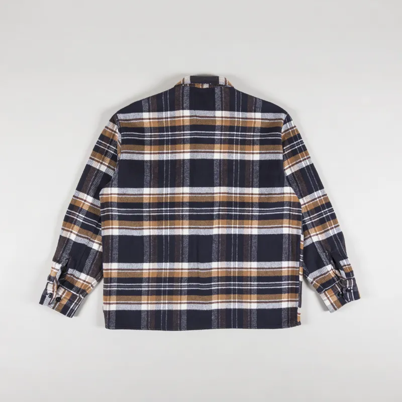 Edwin Sebastian Shirt Navy Brown-1