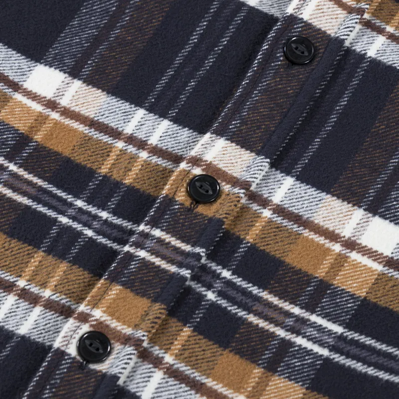 Edwin Sebastian Shirt Navy Brown-7