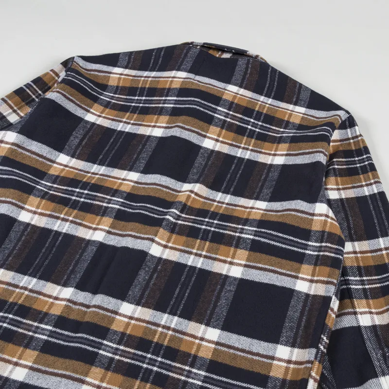 Edwin Sebastian Shirt Navy Brown-3