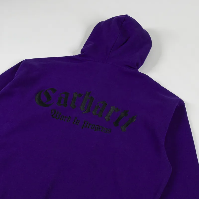 Carhartt WIP Hooded Onyx Script Sweat Tyrian Black-3