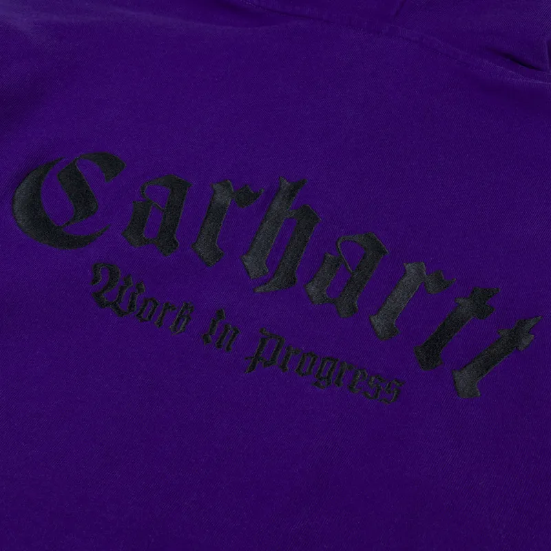 Carhartt WIP Hooded Onyx Script Sweat Tyrian Black-6