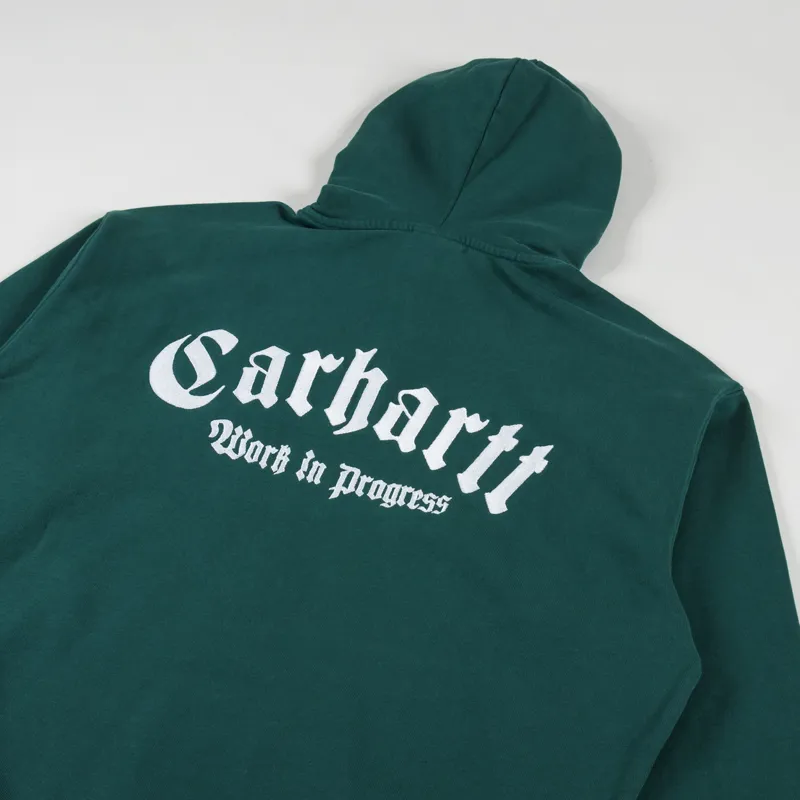 Carhartt WIP Hooded Onyx Script Sweat Chervil White-3